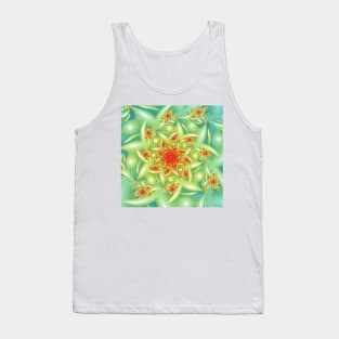 Red and Green Flower Fractal Tank Top